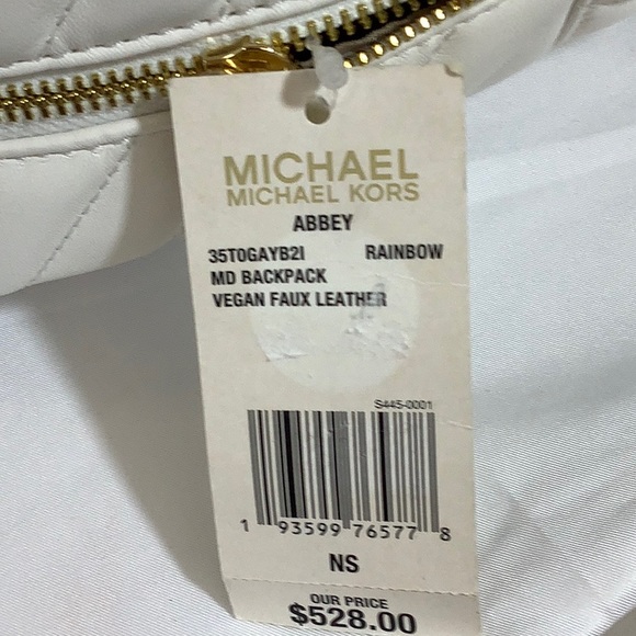 NWT Michael Kors Abbey Med Backpack - Picture 2 of 3